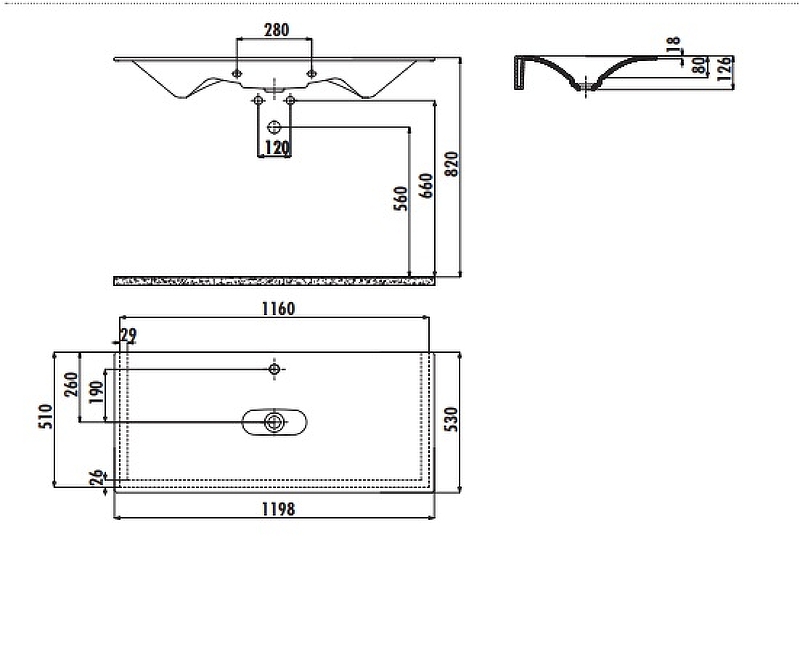 Раковина Creavit Drop 120 DP120-00CB00E-0000 Белая от магазина ЛесКонПром.ру