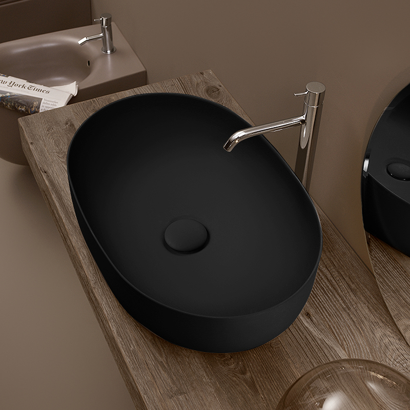 Раковина-чаша Kerasan Nolita 60 534331 Черная матовая от магазина ЛесКонПром.ру