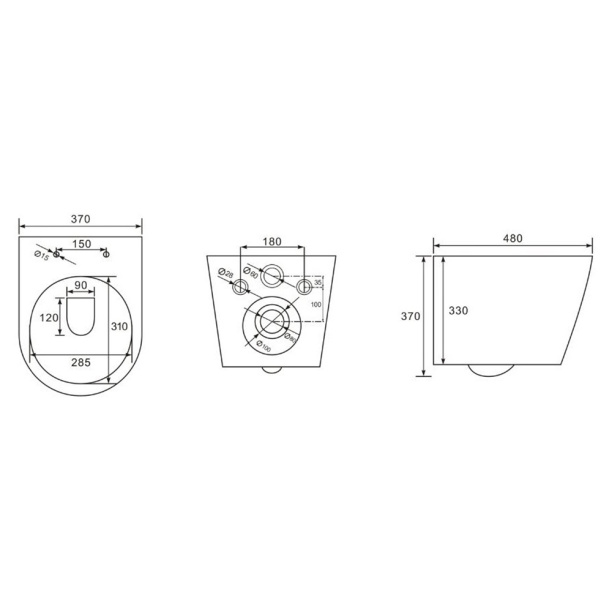 Инсталляция Culto Monet с унитазом, сиденьем, кнопкой черный от магазина ЛесКонПром.ру
