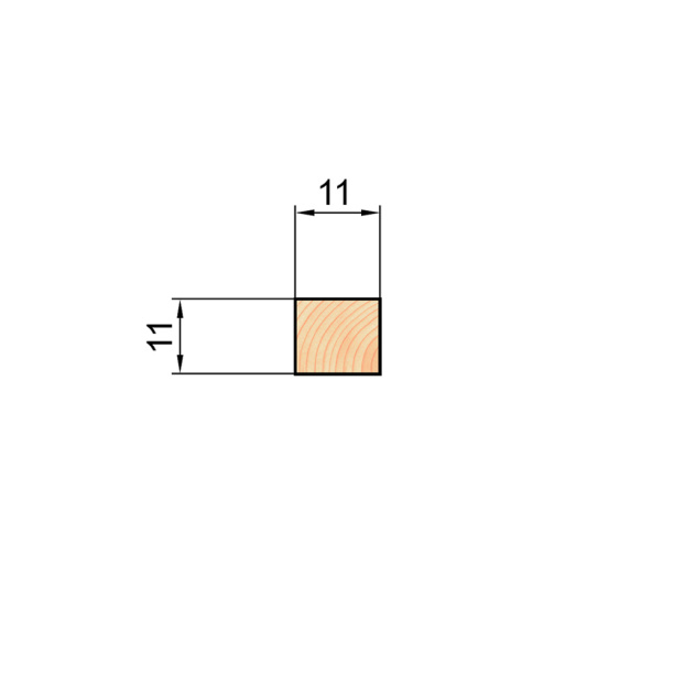 Брусок 11х11х2200 мм сосна сращенная бессучковая от магазина ЛесКонПром.ру