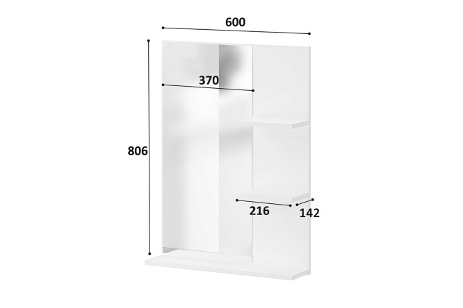 Зеркало навесное LAZURIT Аврора 80539294 от магазина ЛесКонПром.ру