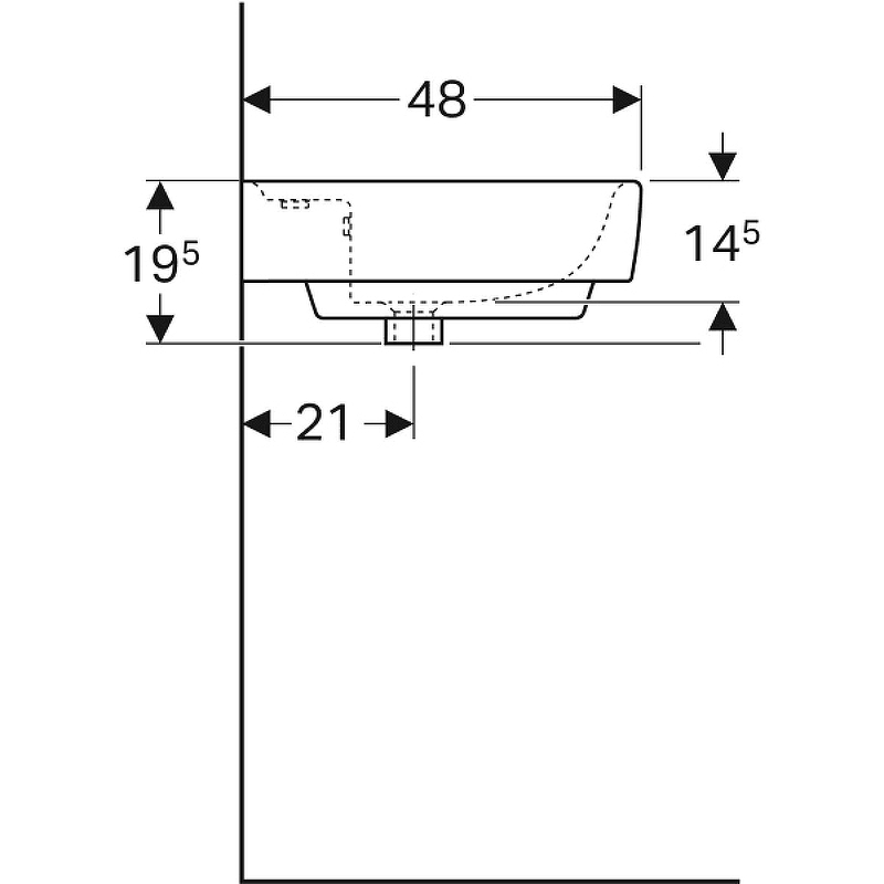 Раковина Geberit Renova Plan 100 122100000 Белая от магазина ЛесКонПром.ру