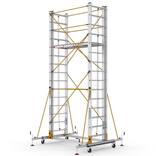 Телескопическая вышка-тура TeleSafe XL_FPCagsan из двух модулей 2Х15 Ступенчатая (арт.S008_XL_FP) от магазина ЛесКонПром.ру