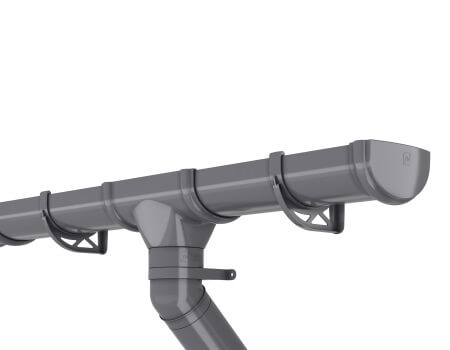 Кронштейн желоба ТЕХНОНИКОЛЬ Оптима ПВХ 120/80, серый от магазина ЛесКонПром.ру