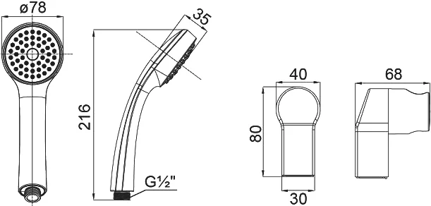 Душевой гарнитур Milardo 2601F70M16 от магазина ЛесКонПром.ру