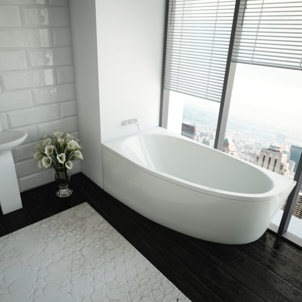 Акриловая ванна AQUATEK Дива 160x90 см левая от магазина ЛесКонПром.ру