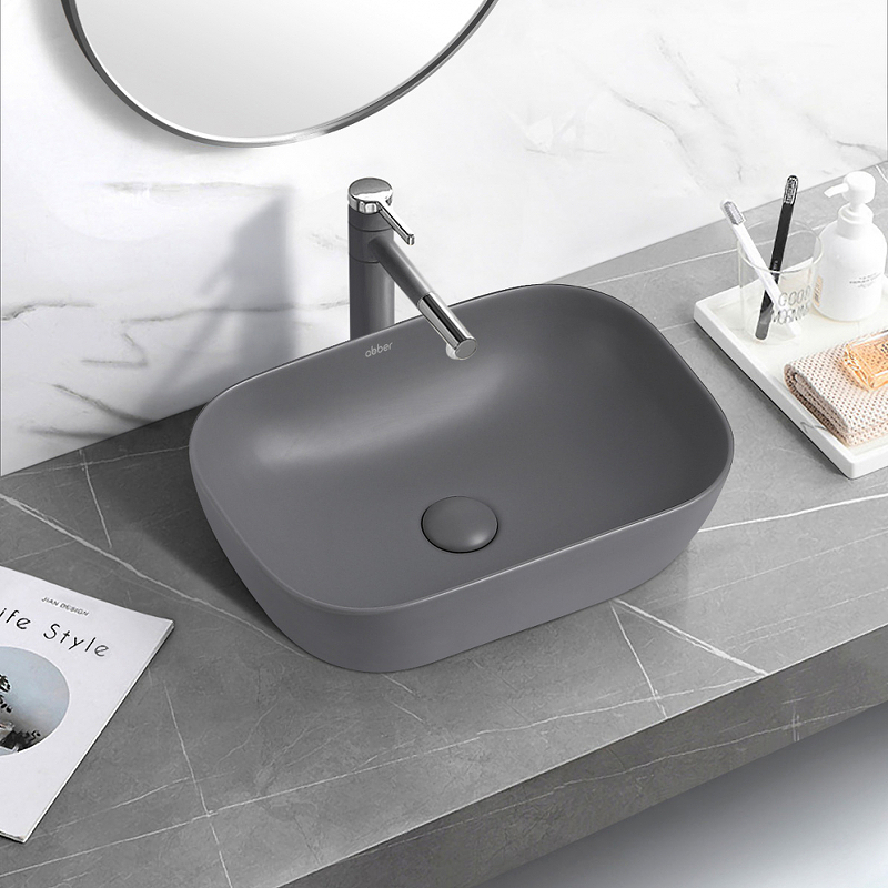 Раковина-чаша Abber Rechteck 46 AC2200MG Серая матовая от магазина ЛесКонПром.ру