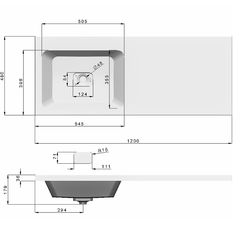 Раковина Dreja Wing 120 100120L на стиральную машину Белая от магазина ЛесКонПром.ру