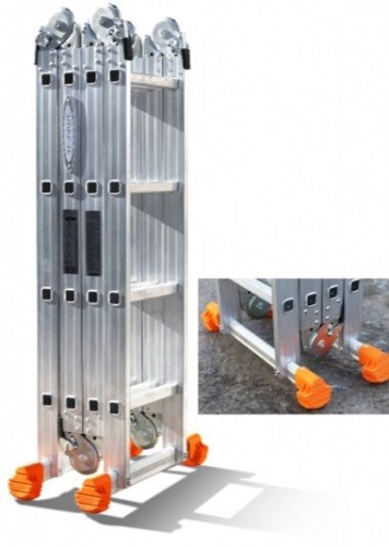 Лестница трансформер алюминиевая 4х4 КЛАССИК Эйфель от магазина ЛесКонПром.ру