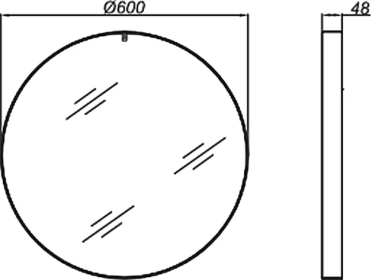 Зеркало круглое Aqwella Fargo черное, 60 см от магазина ЛесКонПром.ру