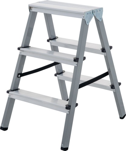 Стремянка стальная двухсторонняя Новая Высота 3 ступени (арт. 1140203) от магазина ЛесКонПром.ру