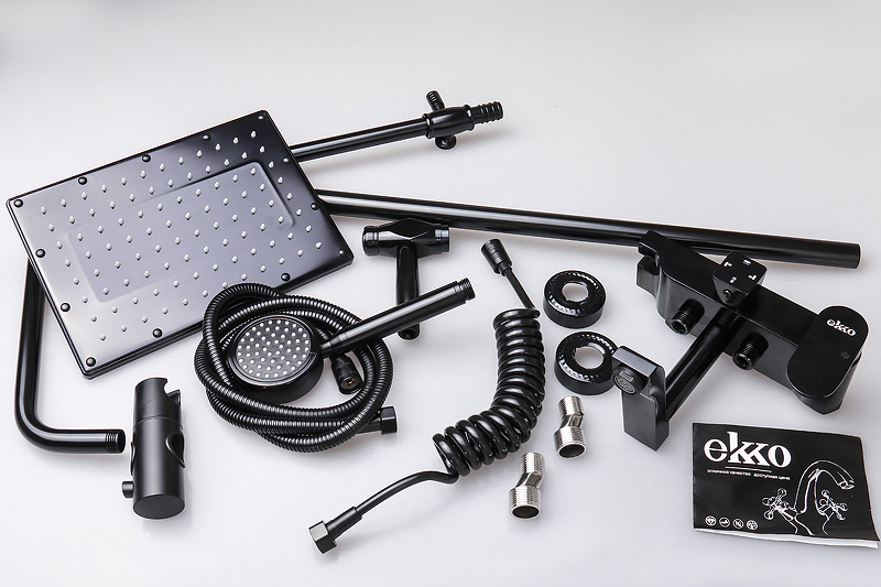 Душевая система Ekko E2404-8 Черная от магазина ЛесКонПром.ру