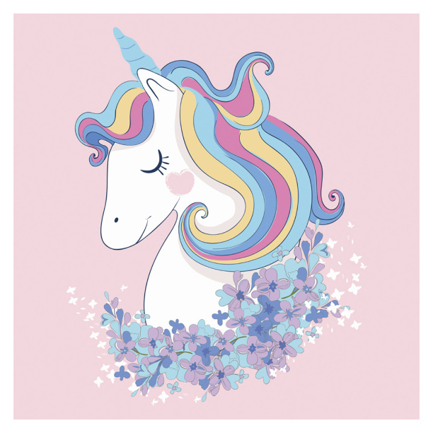 Канвас Белый единорог 40х40 см от магазина ЛесКонПром.ру