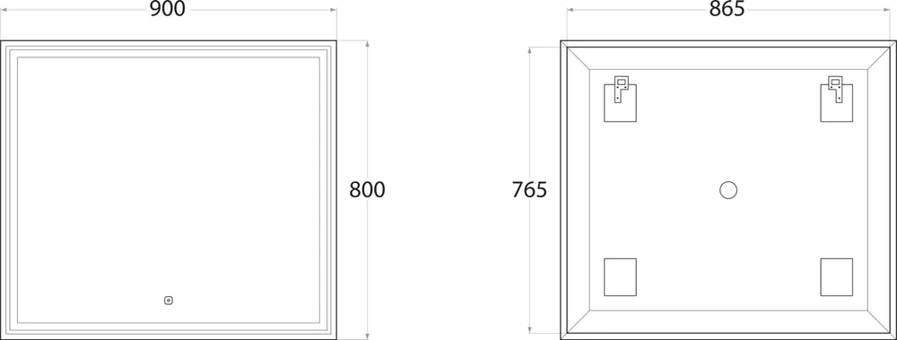 Зеркало Art&Max Monza 90х80 от магазина ЛесКонПром.ру