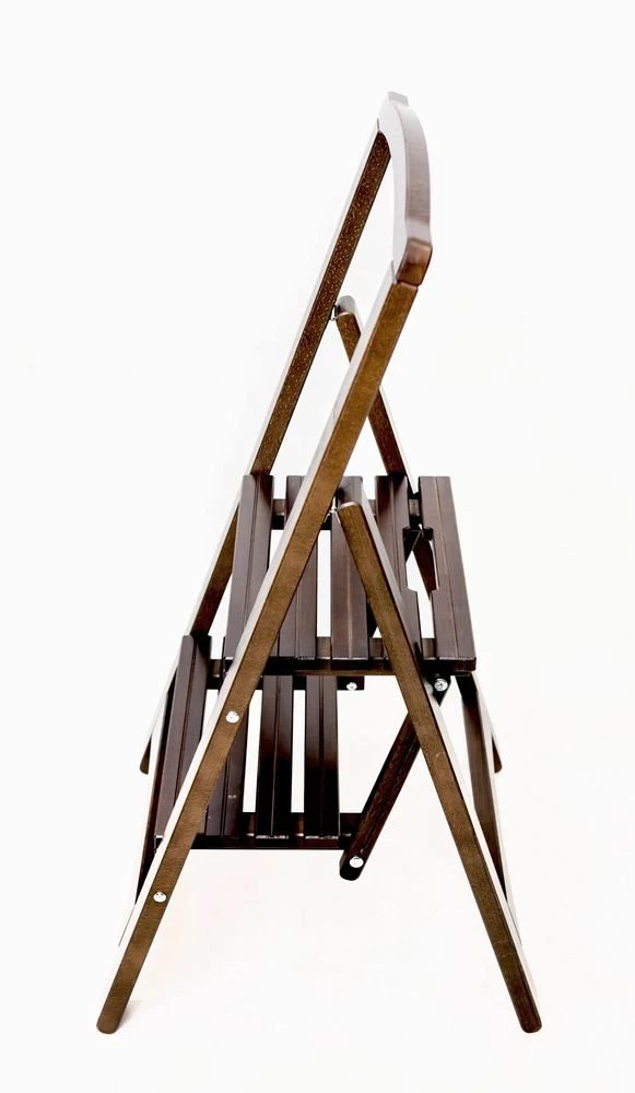 Стремянка деревянная с широкими ступенями Hoz-Block Микки 2 ступени Черная (арт. СДМ-2Ч) от магазина ЛесКонПром.ру