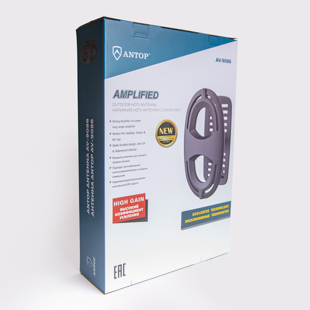 Антенна уличная Antop AV-9086 с усилителем 32 dB от магазина ЛесКонПром.ру