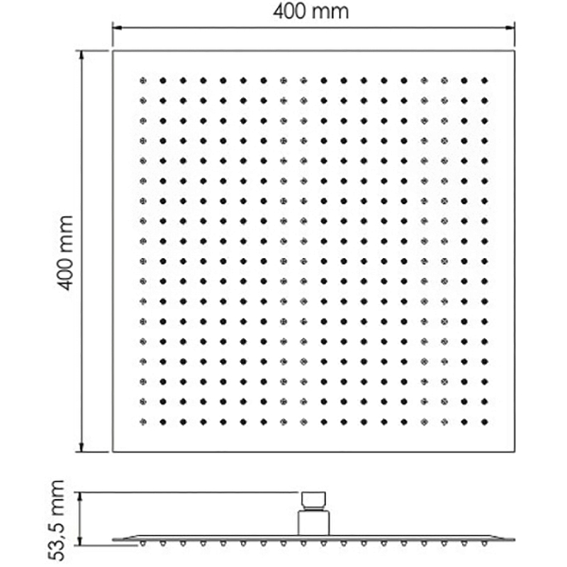 Верхний душ WasserKRAFT A119 Нержавеющая сталь от магазина ЛесКонПром.ру