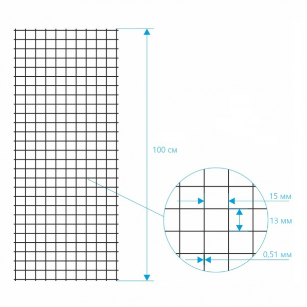 Сетка пластиковая 1х10 м ячейка 15х13 мм от магазина ЛесКонПром.ру