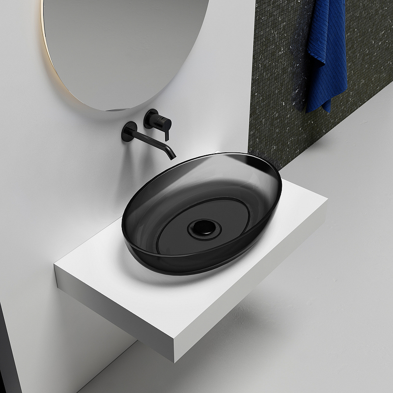 Раковина-чаша Abber Kristall 60 AT2801Onyx Черная от магазина ЛесКонПром.ру