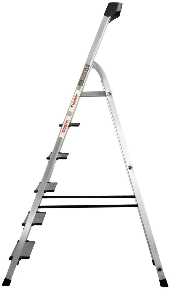 Стремянка алюминиевая с широкой ступенью и органайзером Новая Высота 6 ступеней (арт. 2118106) от магазина ЛесКонПром.ру