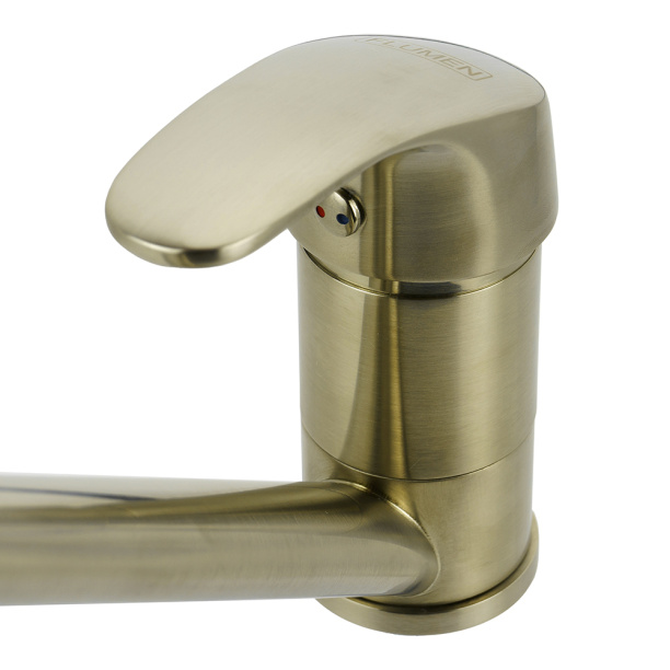 Смеситель для кухни FLUMEN Linge сатин от магазина ЛесКонПром.ру