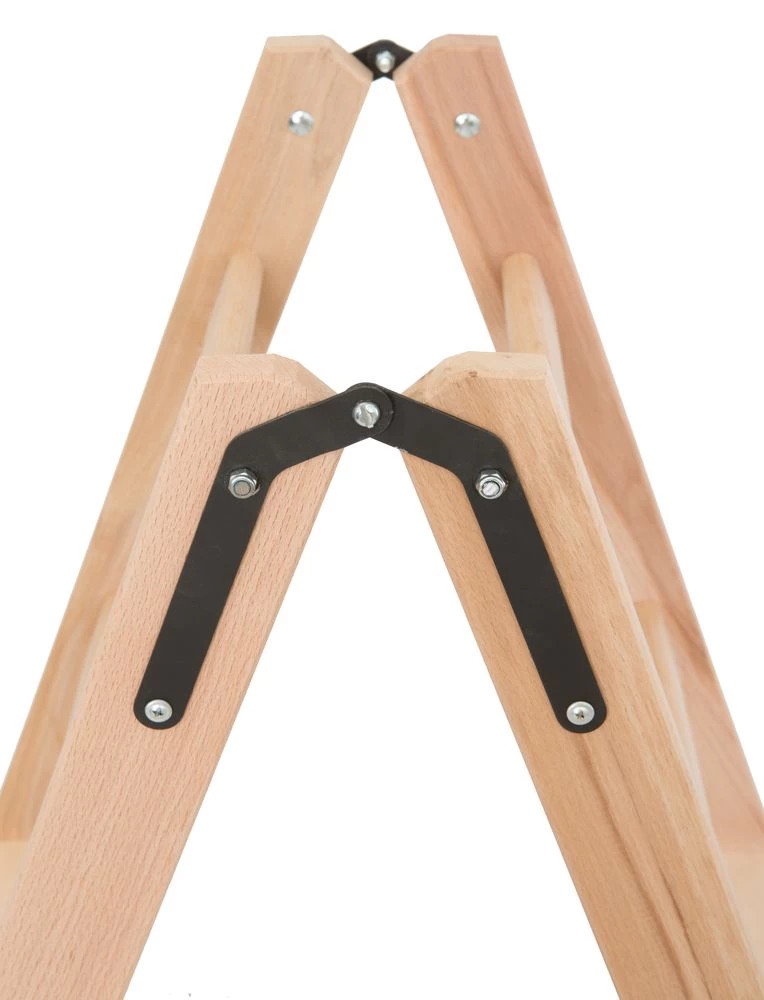 Стремянка двухсторонняя деревянная со ступенями и перекладинами Hoz-Block Альпинист 2х7 ступеней (арт. СДДА-7) от магазина ЛесКонПром.ру