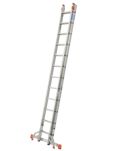 Лестница алюминиевая двухсекционная KRAUSE FABILO Trigon 2 х 12 от магазина ЛесКонПром.ру