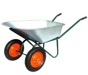 Двухколесная строительная тачка 110л HOZ-BLOCK с бескамерным  колесом 4.8 D16/13 от магазина ЛесКонПром.ру