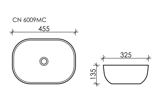 Умывальник накладной CERAMICA NOVA Element 80551199 от магазина ЛесКонПром.ру