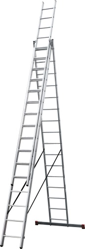 Лестница алюминиевая трехсекционная Новая Высота 3x16 арт. 1230316 от магазина ЛесКонПром.ру