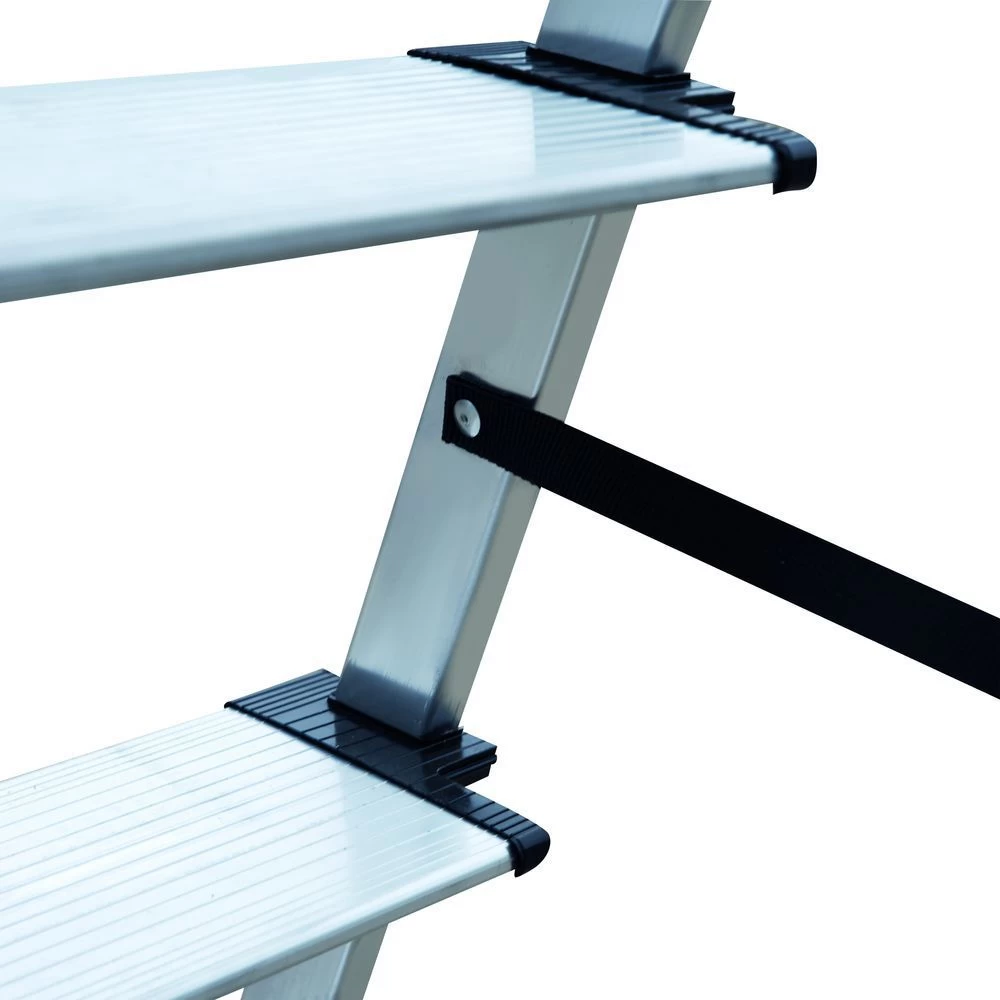 Стремянка алюминиевая с широкой ступенью Новая Высота 6 ступеней (арт. 2117106) от магазина ЛесКонПром.ру