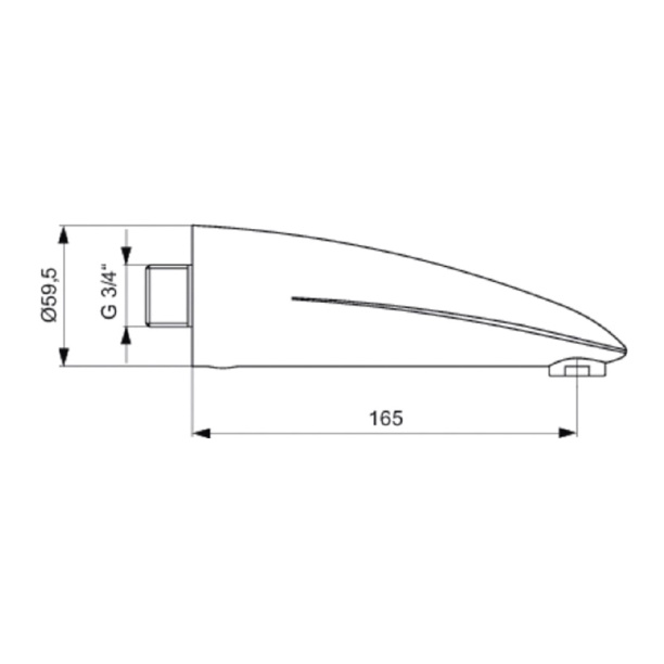 Излив Ideal Standard встраиваемый от магазина ЛесКонПром.ру