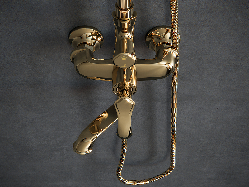 Душевая система Laguraty 7001A Золото от магазина ЛесКонПром.ру