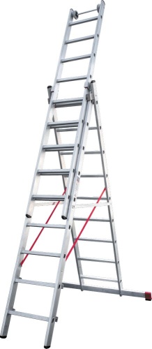 Лестница алюминиевая трехсекционная индустриальнаяНовая Высота 3x9 арт. 5230309 от магазина ЛесКонПром.ру