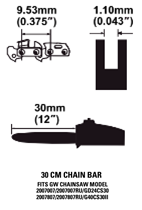 Шина для пил Greenworks 24V/40V, 30см от магазина ЛесКонПром.ру