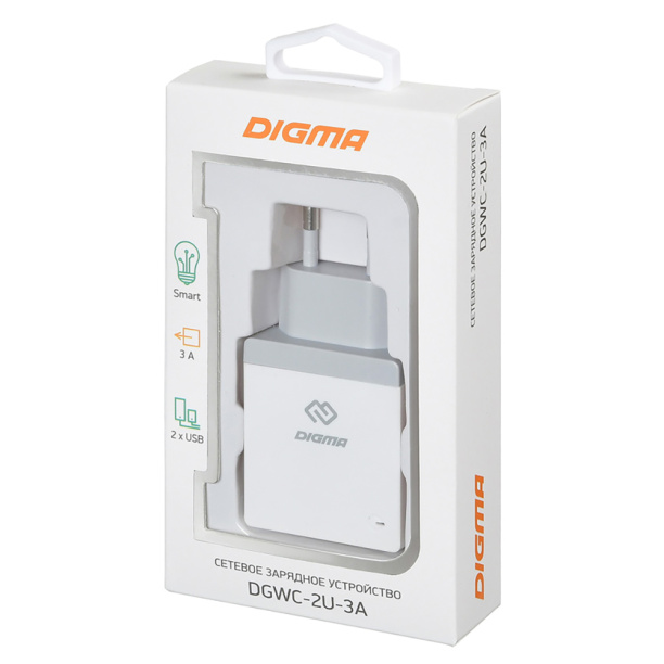 Зарядное устройство Digma 2xUSB-A 15 Вт от магазина ЛесКонПром.ру