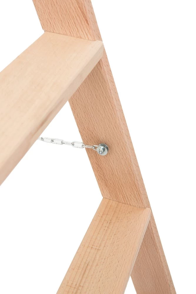 Стремянка двухсторонняя деревянная со ступенями и перекладинами Hoz-Block Альпинист 2х5 ступеней (арт. СДДА-5) от магазина ЛесКонПром.ру