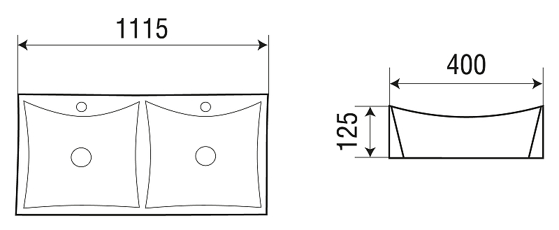 Раковина WeltWasser Elbach 2216 112 10000004587 двойная Белый глянец от магазина ЛесКонПром.ру