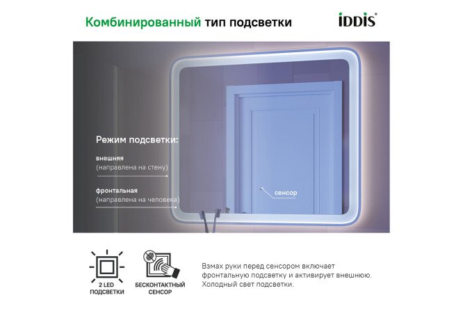 Зеркало с подсветкой IDDIS Esper 80548806 от магазина ЛесКонПром.ру