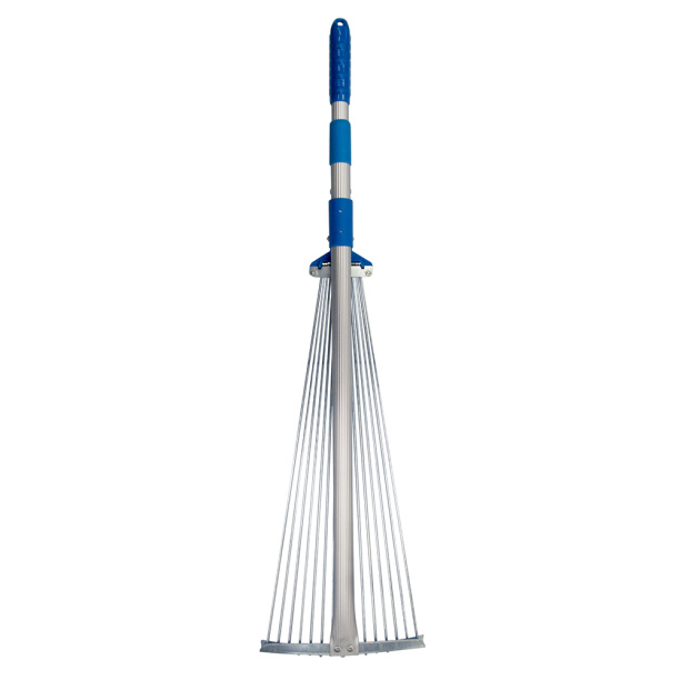 Грабли веерные раздвижные с телескопической алюминиевой рукояткой от магазина ЛесКонПром.ру