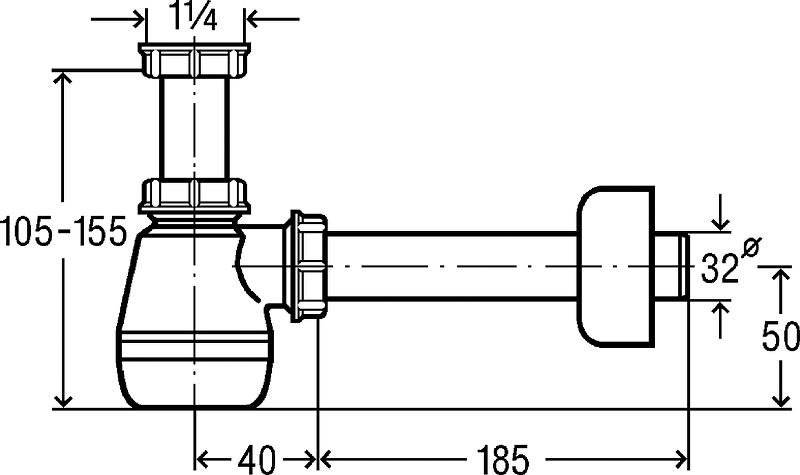 Бутылочный сифон Viega 120337 Белый от магазина ЛесКонПром.ру