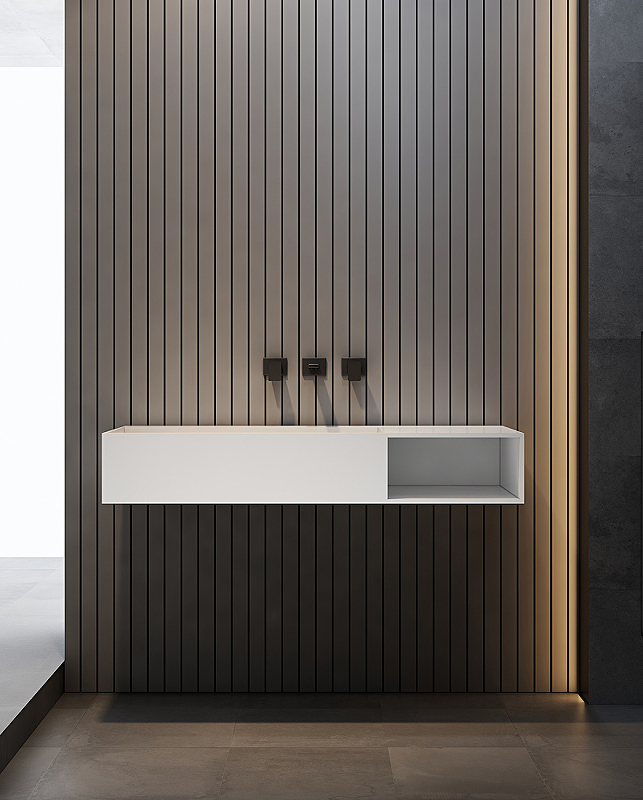 Раковина Abber Stein 120 AS2640L подвесная Белая от магазина ЛесКонПром.ру