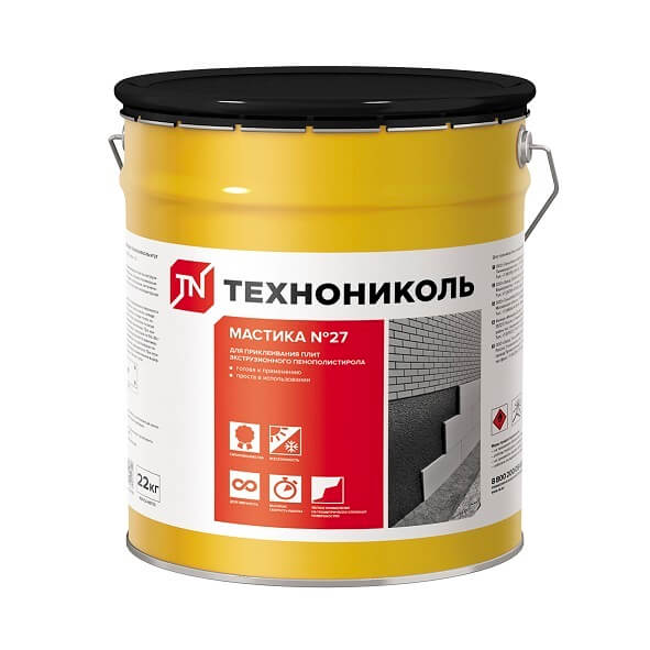 Мастика приклеивающая ТЕХНОНИКОЛЬ №27 ведро 22 кг от магазина ЛесКонПром.ру