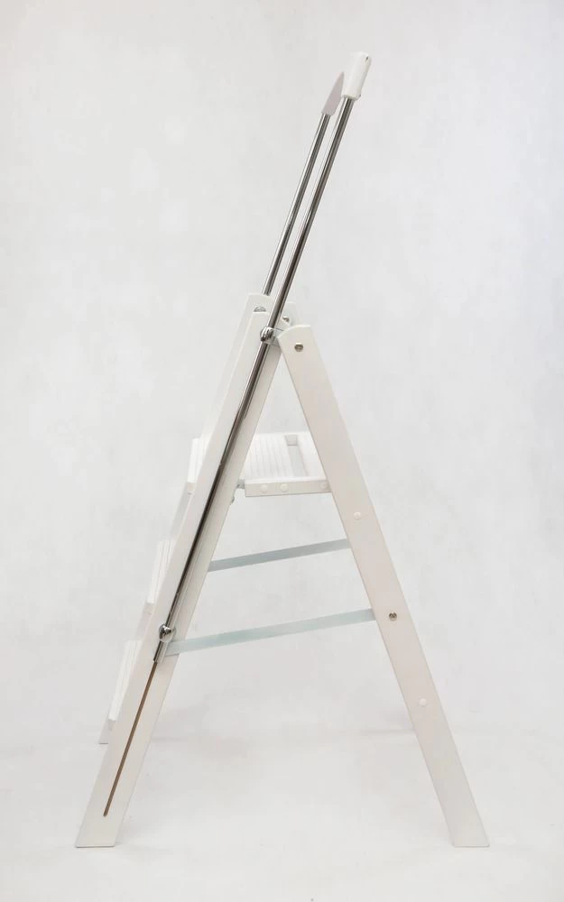 Стремянка деревянная Hoz-Block Серж 3 ступени Белая (арт. СДР-3Б) от магазина ЛесКонПром.ру