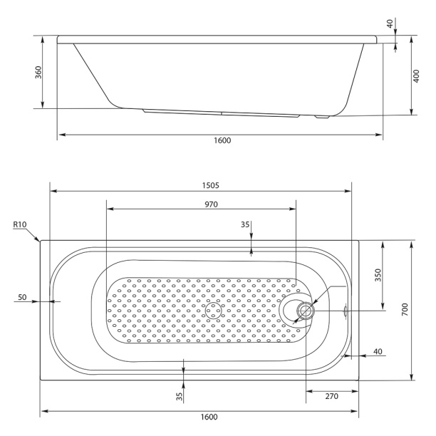 Акриловая ванна Poseidon 160х70 см от магазина ЛесКонПром.ру