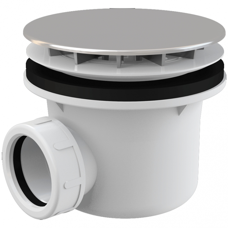 Сифон для душевого поддона Alcaplast A49CR Хром от магазина ЛесКонПром.ру