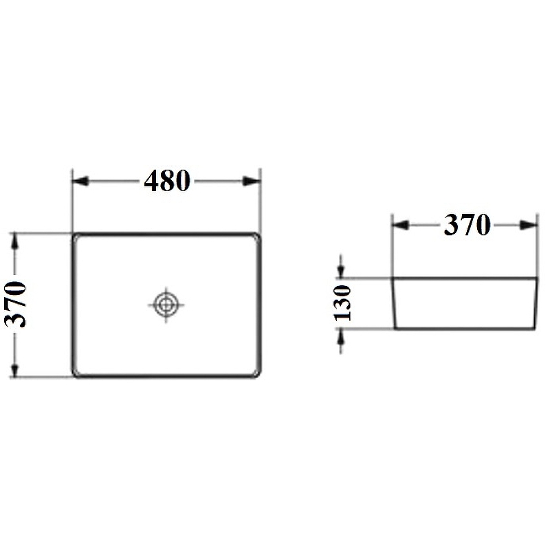Раковина-чаша Bond 48 S54-480 Белая глянцевая от магазина ЛесКонПром.ру