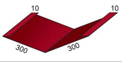 Планка ендовы нижней Grand Line 300х300х2000 мм 0,45 PE с пленкой RAL 7024 от магазина ЛесКонПром.ру