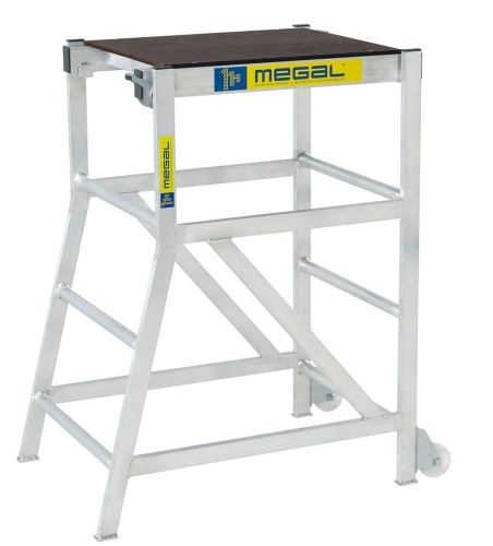 СТОЛИК-ЛЕСТНИЦА АЛЮМИНИЕВЫЙ MEGAL СЛ 0,8Х0,57 от магазина ЛесКонПром.ру
