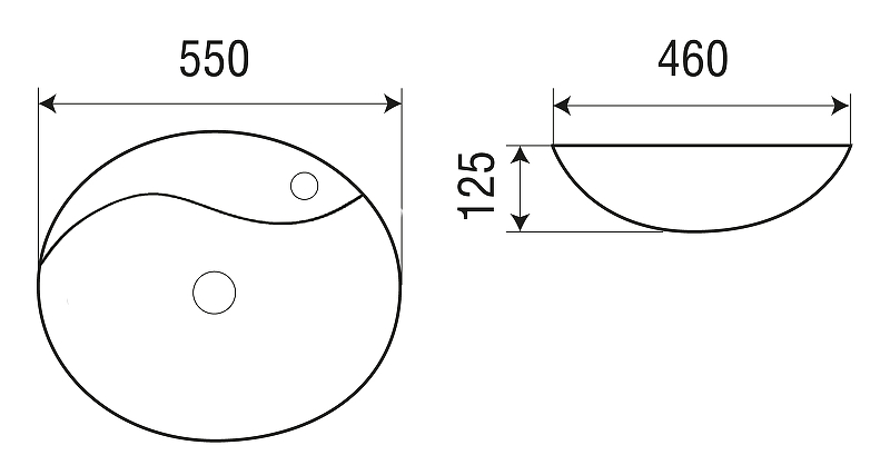 Раковина-чаша WeltWasser Elbach 1147 55 10000004583 Белый глянец от магазина ЛесКонПром.ру